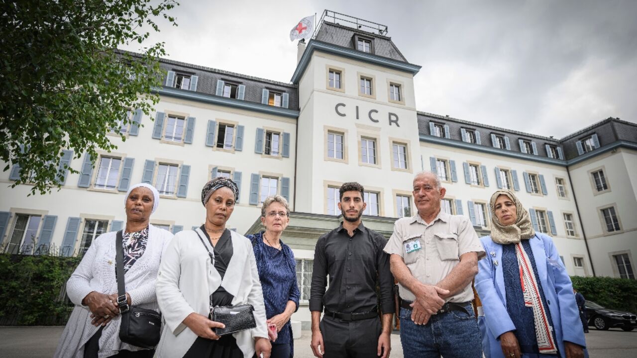 The families of four Israelis missing in Gaza visited the headquarters of the Red Cross in Geneva to seek the ICRC's help in advancing their cases The families of four Israelis missing in Gaza visited the headquarters of the Red Cross in Geneva to seek the ICRC's help in advancing their cases