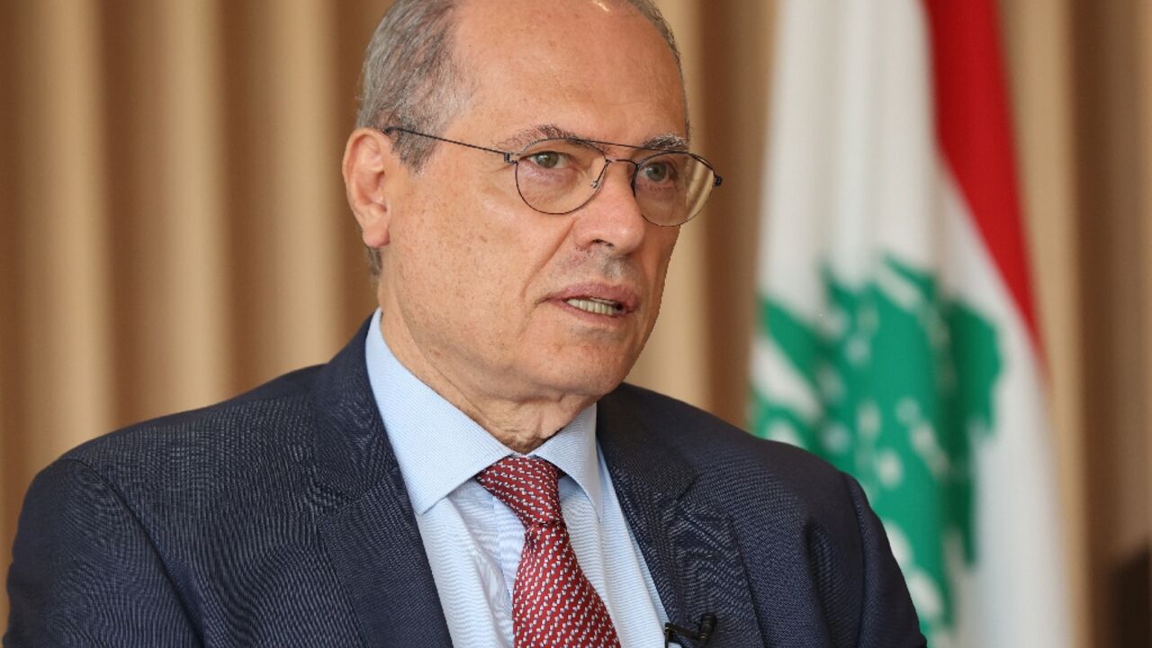 Lebanon's Deputy Prime Minister Saade Chami gives an interview at his office in Beirut on July 25, 2023