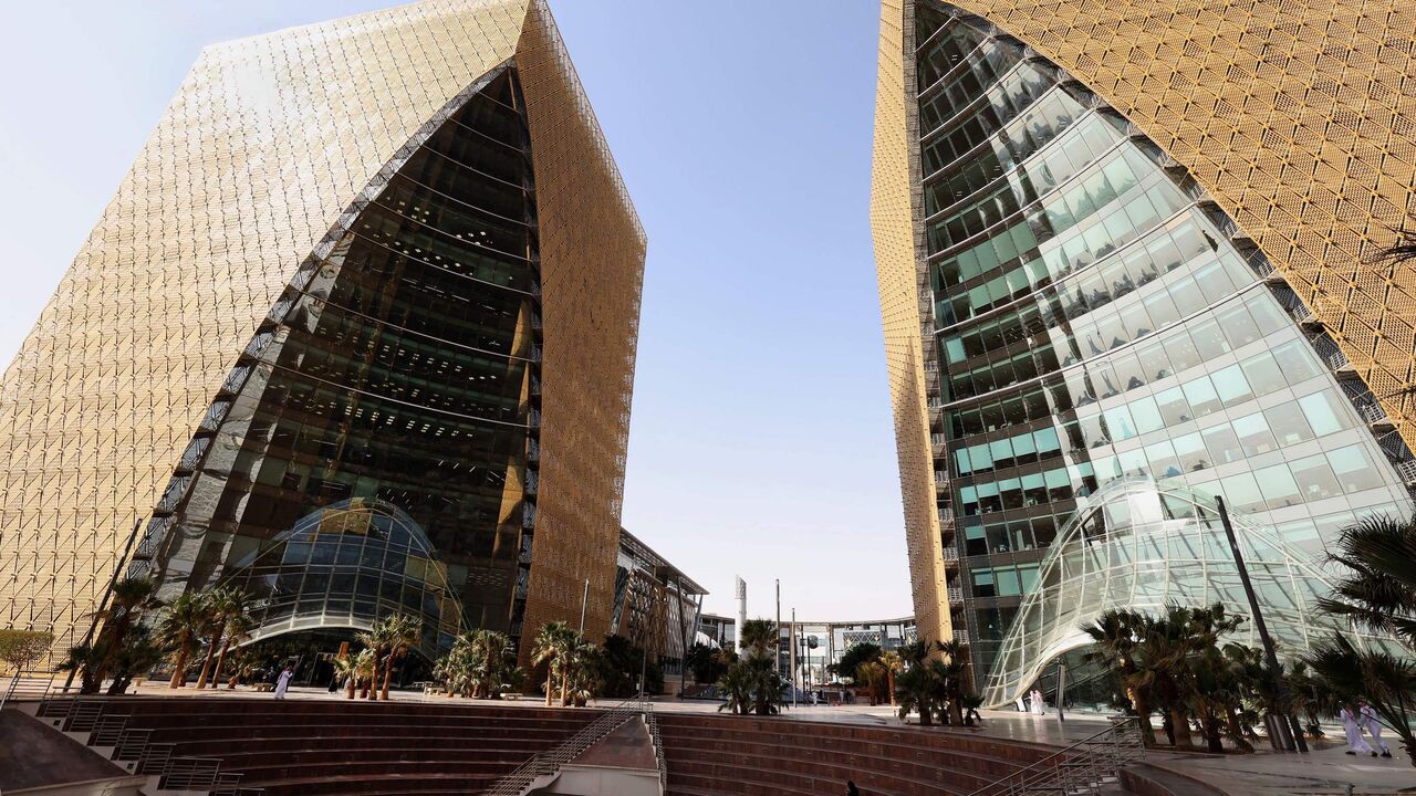 A general view shows office buildings at al-Raidah Digital City of the Saudi capital Riaydh on February 28, 2022.