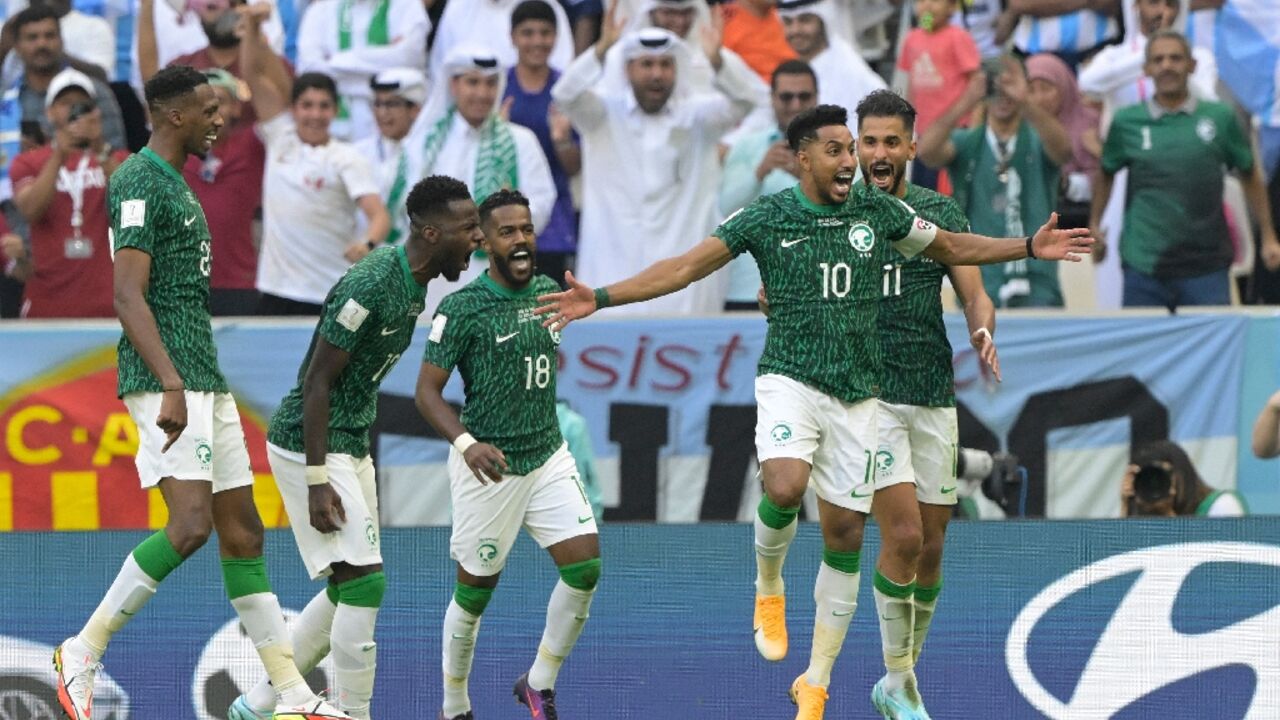 Salem Al-Dawsari (R) gave Saudi Arabia a famous win against eventual champions Argentina at last year's World Cup in Qatar Salem Al-Dawsari (R) gave Saudi Arabia a famous win against eventual champions Argentina at last year's World Cup in Qatar