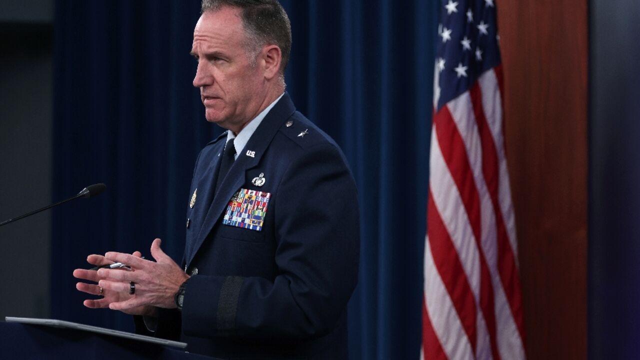 Pentagon Press Secretary Brigadier General Pat Ryder speaks during a media briefing on August 17, 2023 Pentagon Press Secretary Brigadier General Pat Ryder speaks during a media briefing on August 17, 2023