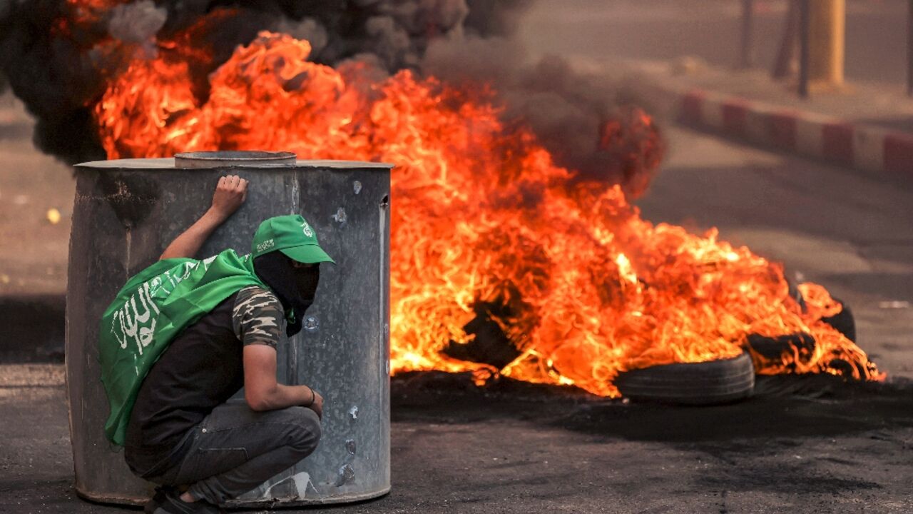 There have been clashes with Israeli troops in the occupied West Bank during protests in support of Gaza