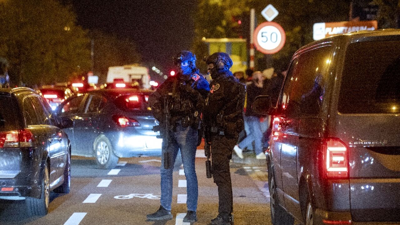 Police evacuated the football stadium after the Belgium-Sweden match was abandoned