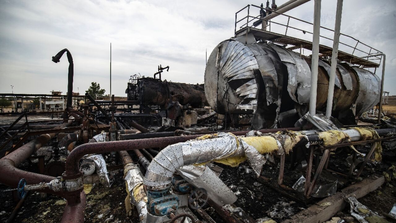 The Aliyan oil facility on the outskirts of Rumaylan in Syria's Kurdish-controlled northeastern Hasakeh province was damaged in the strikes