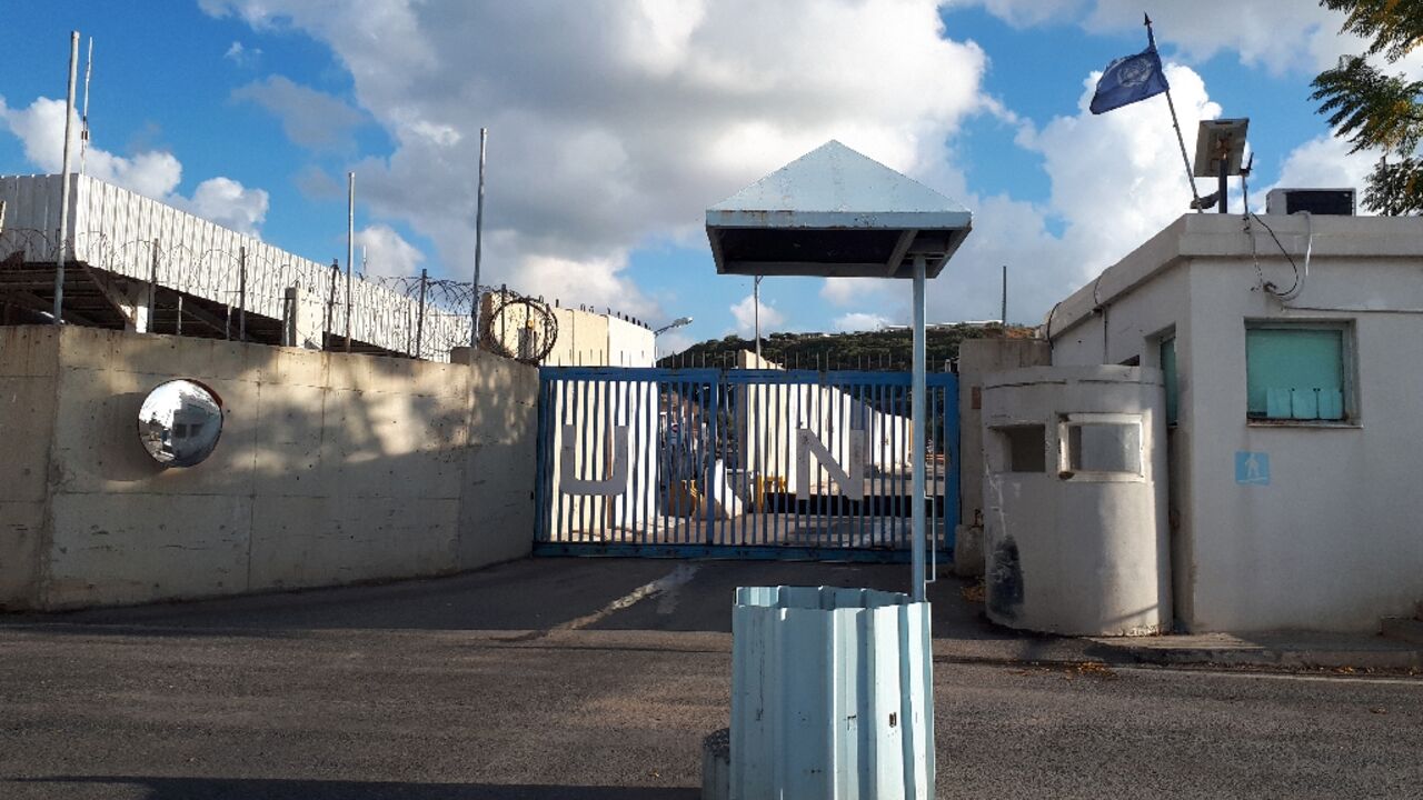 UNIFIL headquarters in the southern Lebanese town of Naqura bordering Israel