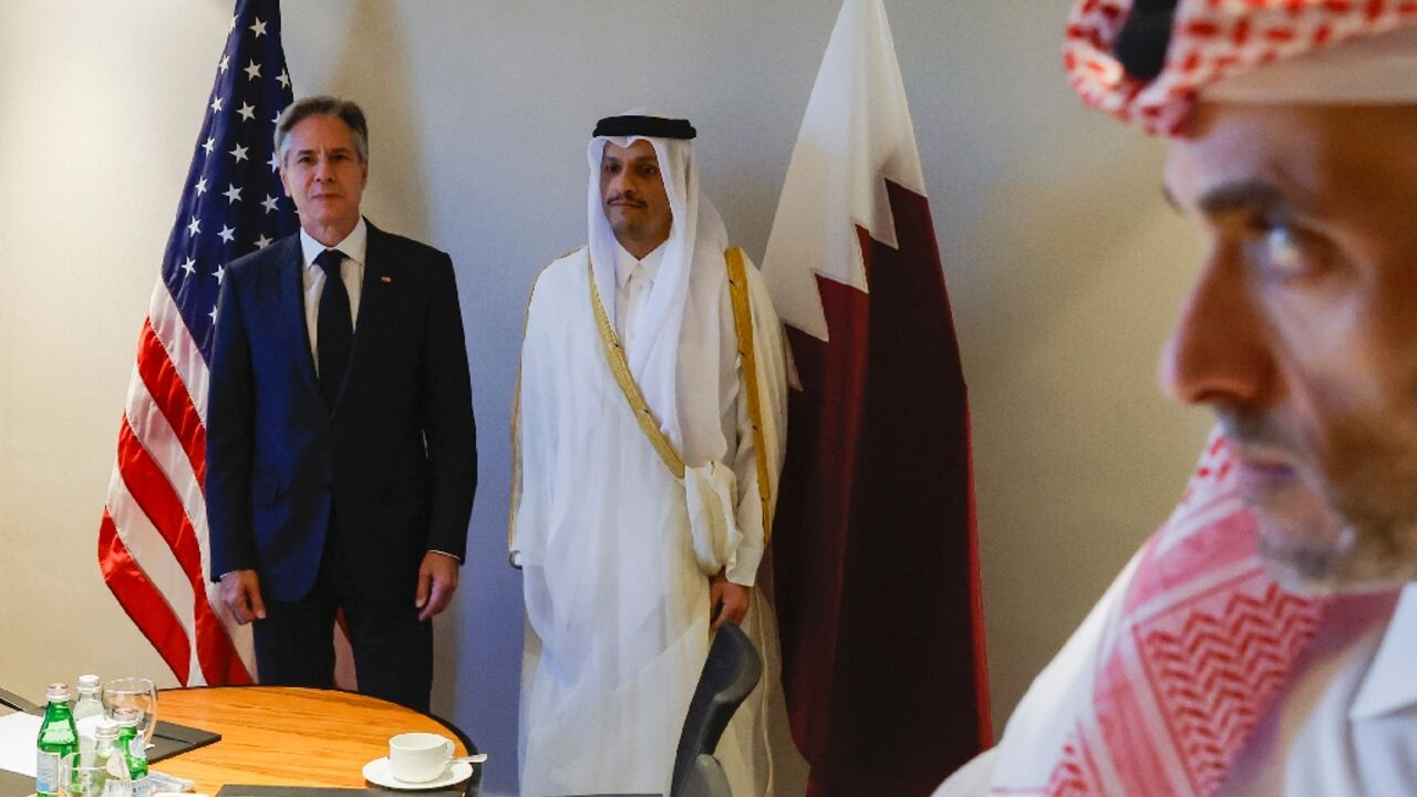 US Secretary of State Antony Blinken meets with Qatar's Prime Minister and Foreign Minister Mohammed bin Abdulrahman al-Thani in Amman US Secretary of State Antony Blinken meets with Qatar's Prime Minister and Foreign Minister Mohammed bin Abdulrahman al-Thani in Amman