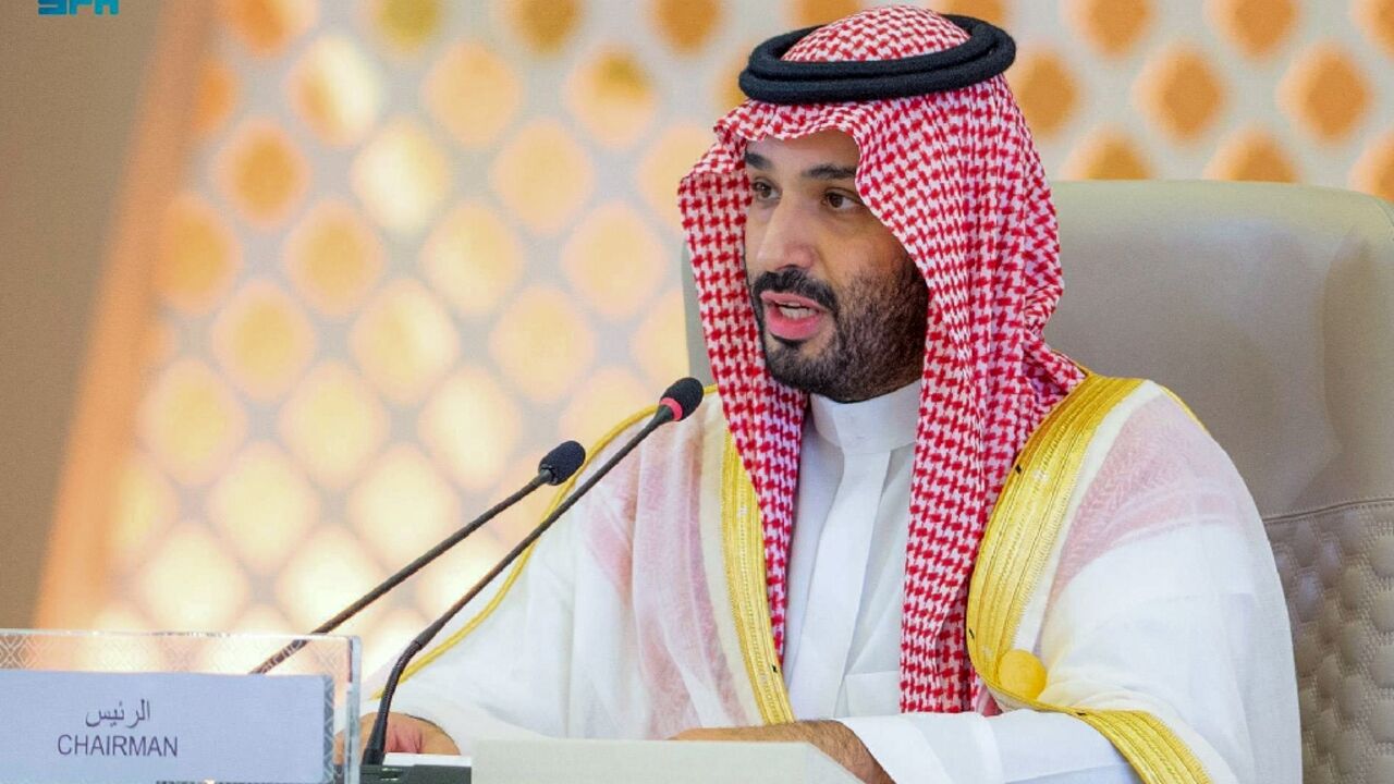 Saudi Arabia's de facto ruler, Crown Prince Mohammed bin Salman, addressing the Arab League summit in Jeddah in May Saudi Arabia's de facto ruler, Crown Prince Mohammed bin Salman, addressing the Arab League summit in Jeddah in May