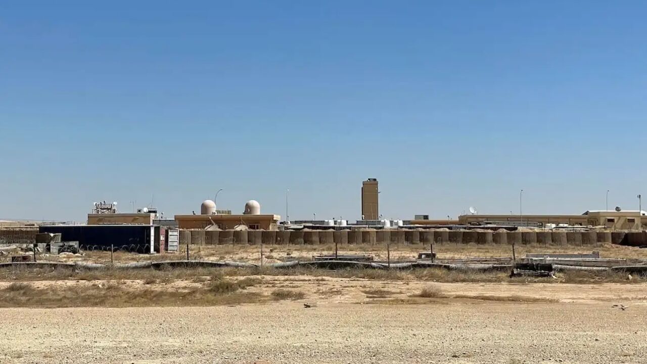 This picture taken on July 8, 2021, shows a view of the Ain al-Assad air base hosting US forces in Iraq.