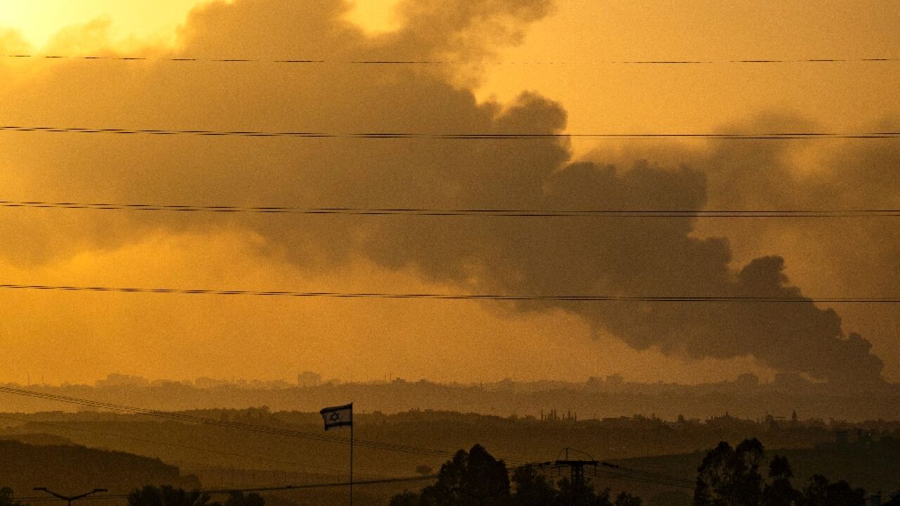 Smoke rises in northern Gaza during Israeli shelling