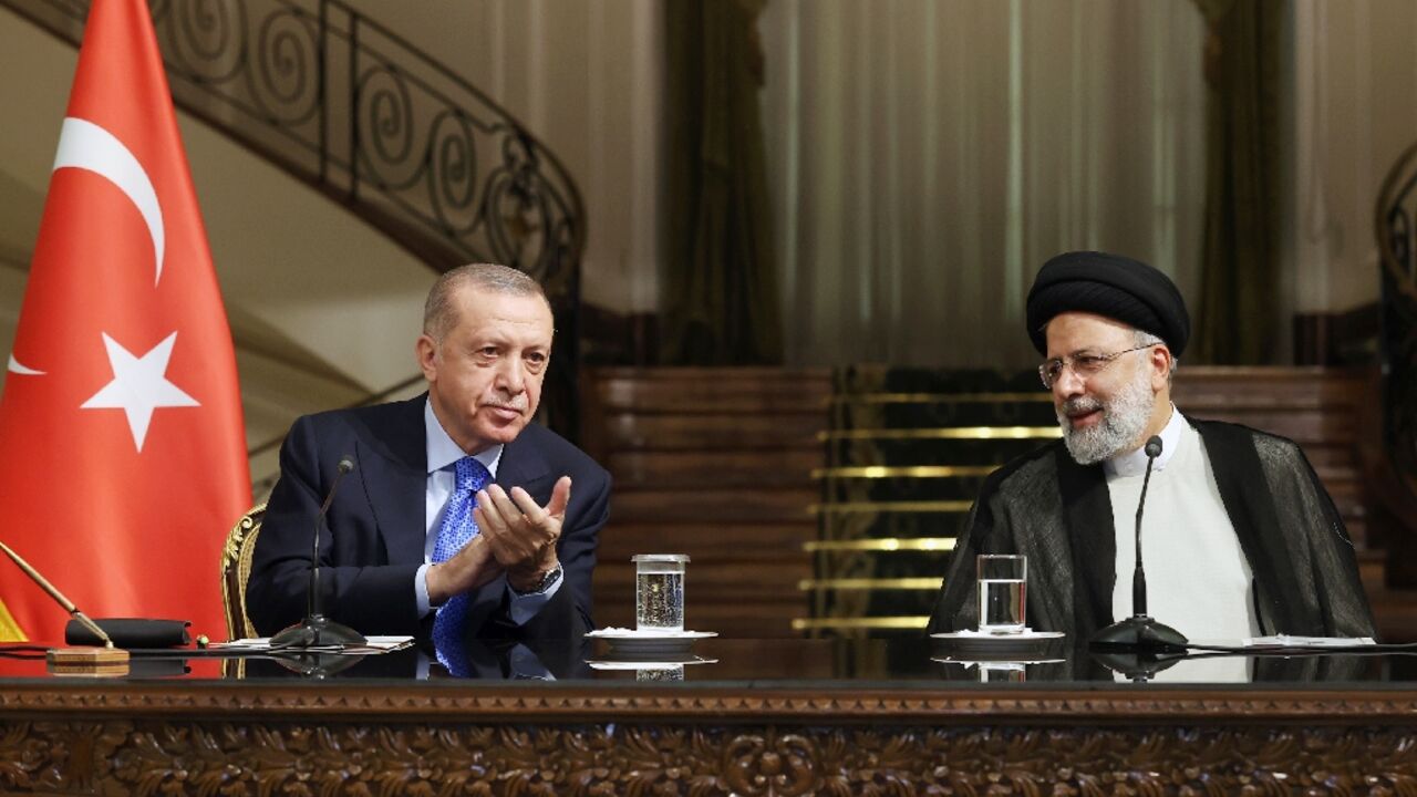 Turkish President Recep Tayyip Erdogan and Iranian counterpart Ebrahim Raisi are both close to Hamas