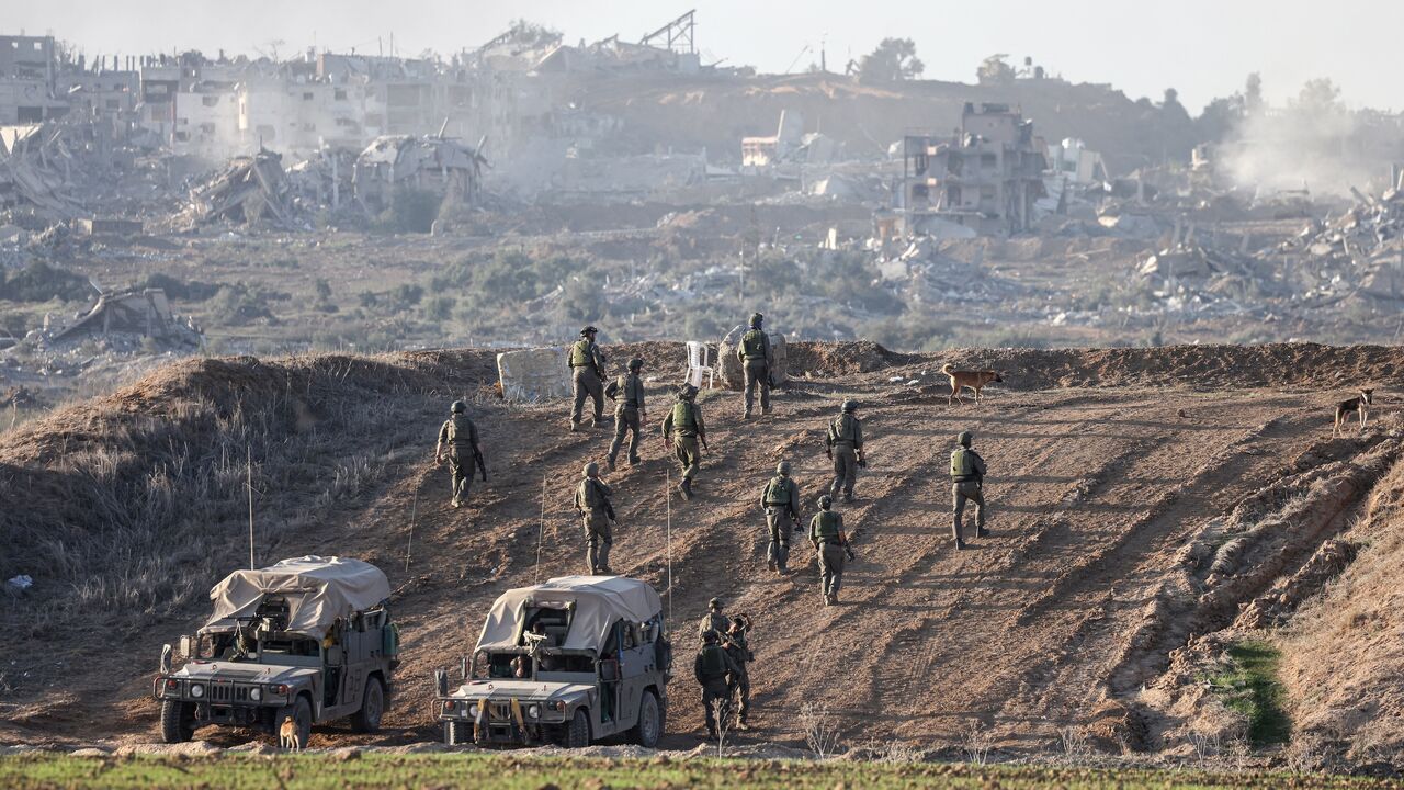 A picture taken in southern Israel near the border with the Gaza Strip on Dec. 11, 2023.