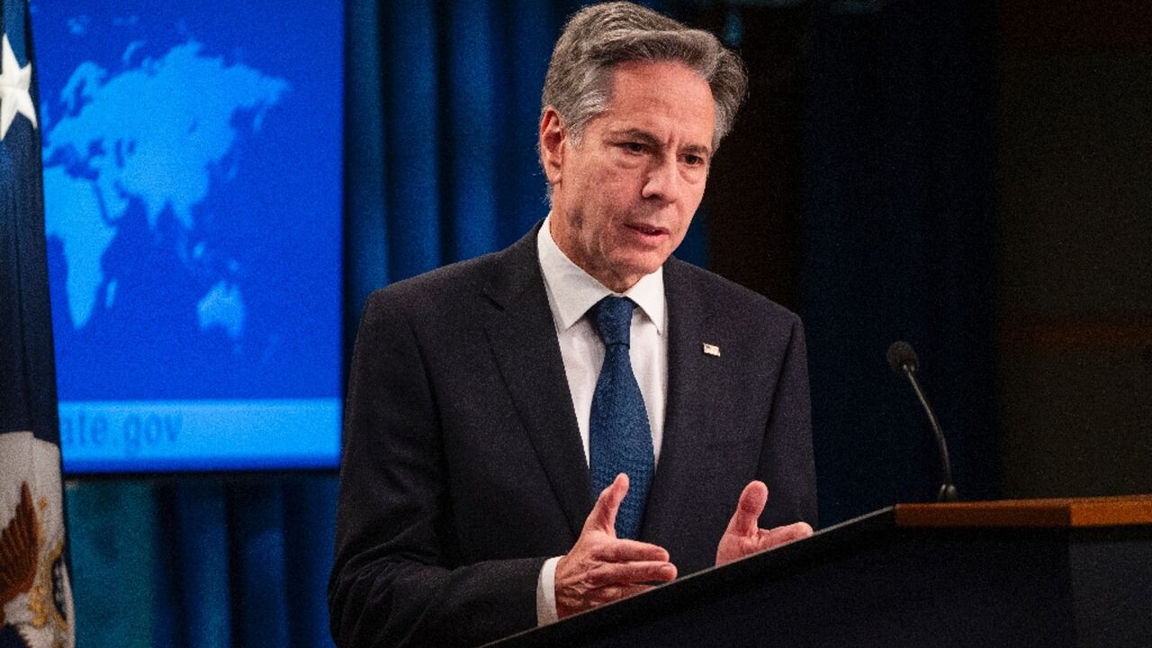 US Secretary of State Antony Blinken speaks during his end-of-year news conference 