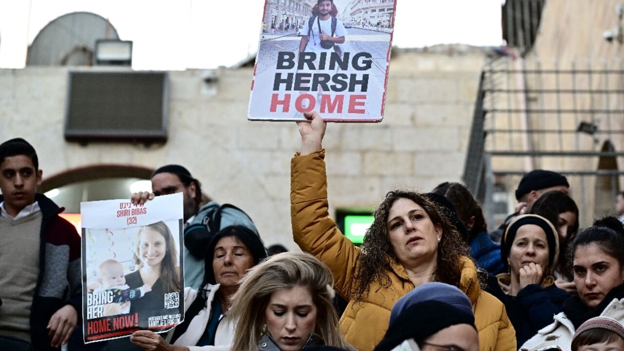 The families of hostages continue regular protests in Israel The families of hostages continue regular protests in Israel