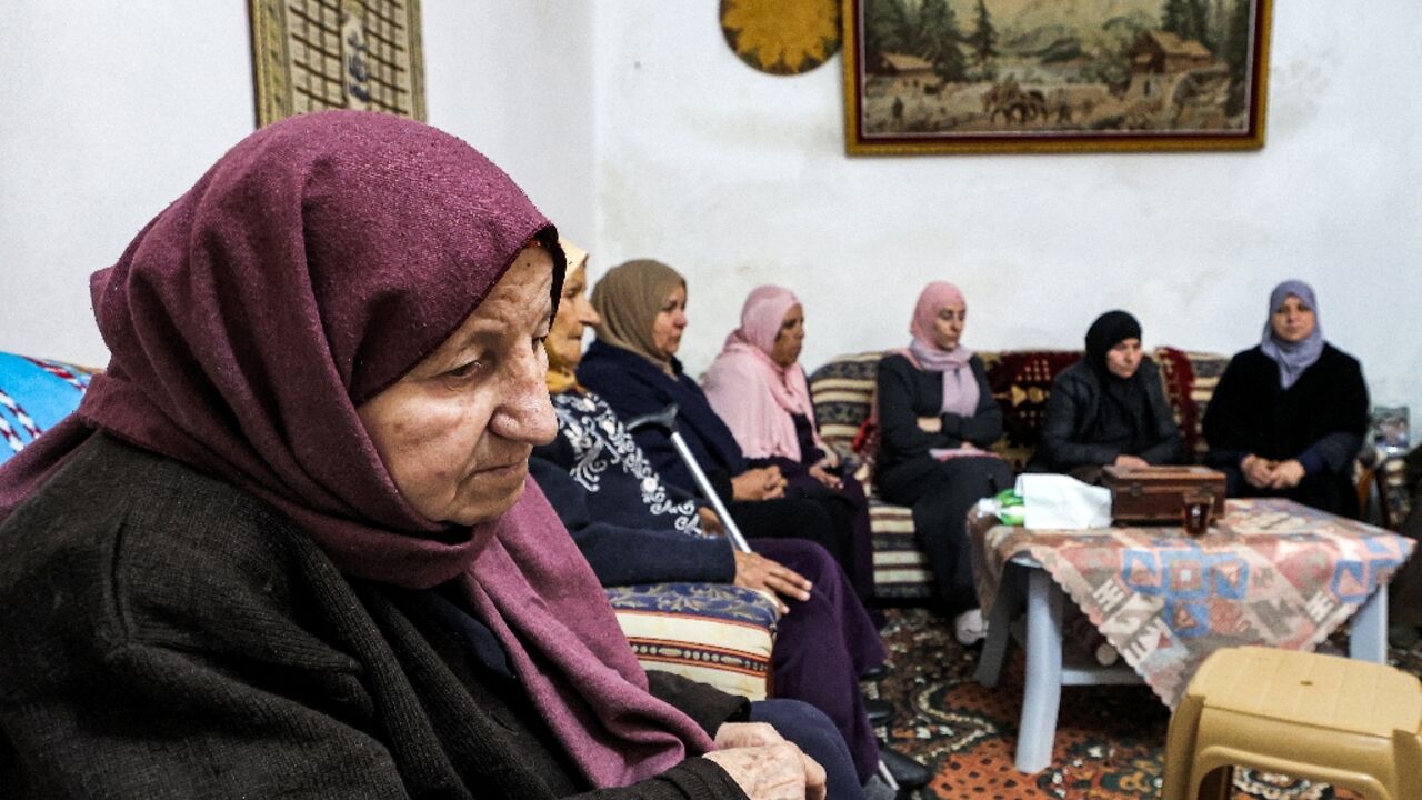 Aisha al-Aruri, the mother of slain Hamas deputy Saleh al-Aruri, was among the mourners in his home village