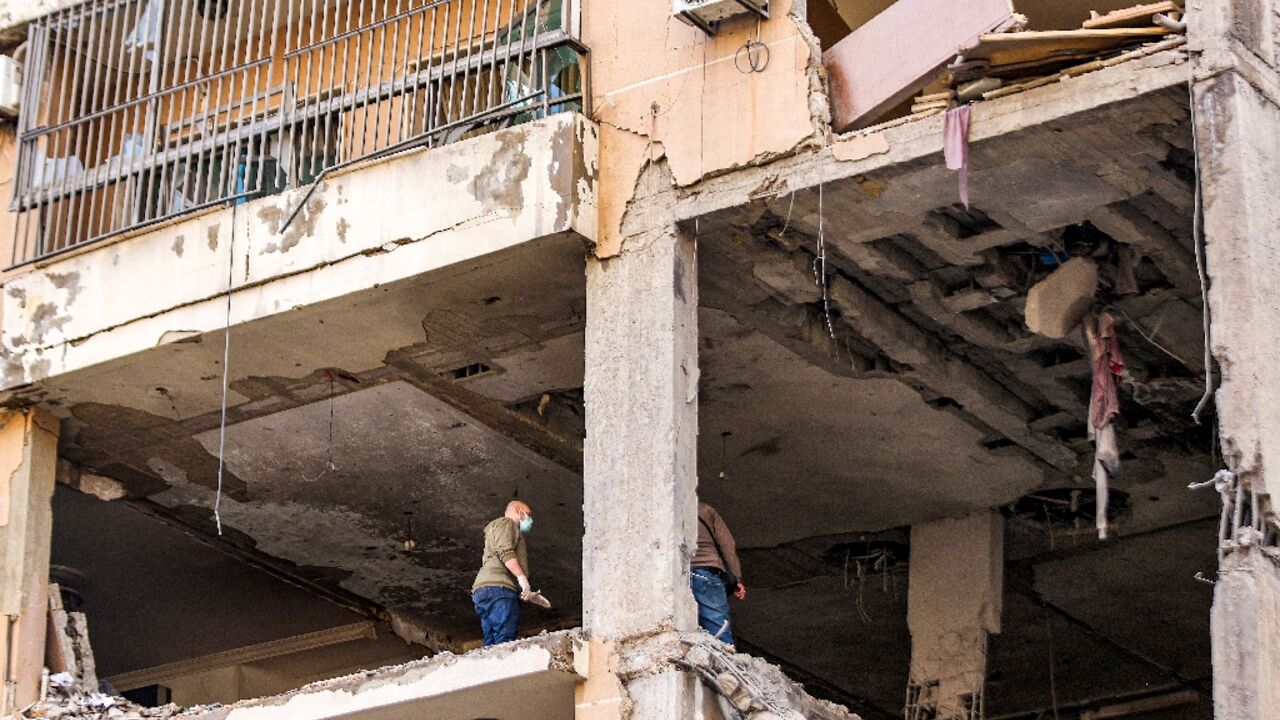 The Beirut building that was hit in Tuesday's strike