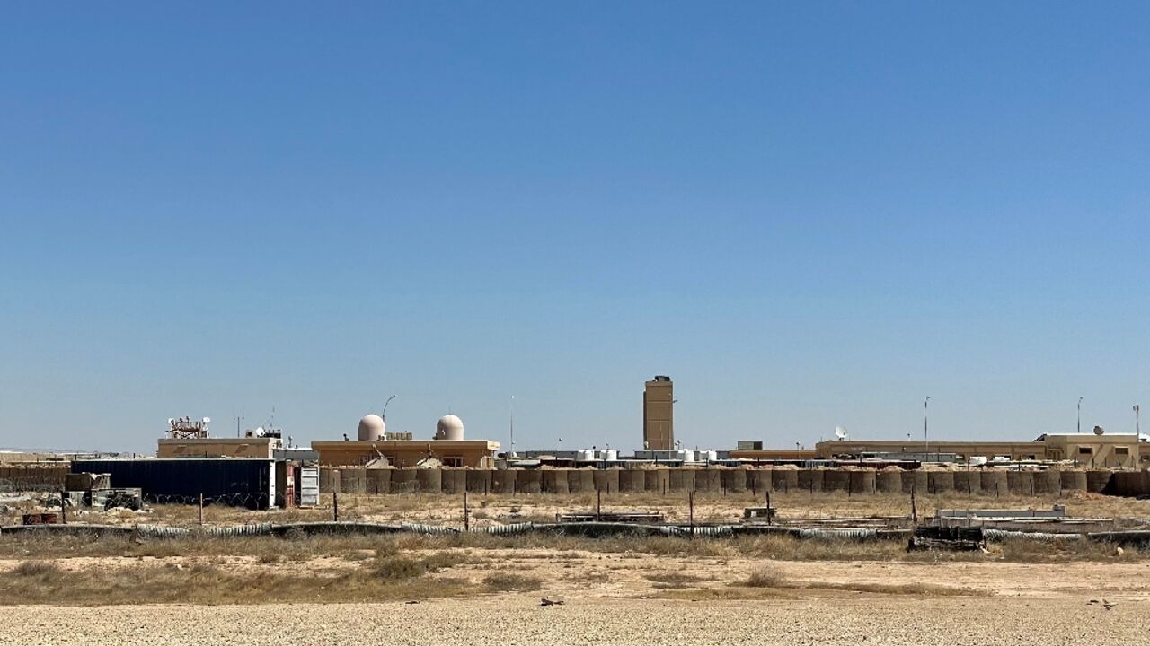 Al-Asad airbase in Iraq's Anbar province, photographed on July 8, 2021 Al-Asad airbase in Iraq's Anbar province, photographed on July 8, 2021