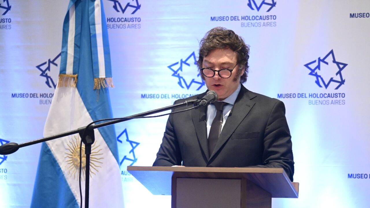 Milei has presented himself politically as an ally to Israel, and has said he is open to moving Argentina's embassy from Tel Aviv to Jerusalem
Milei has presented himself politically as an ally to Israel, and has said he is open to moving Argentina's embassy from Tel Aviv to Jerusalem