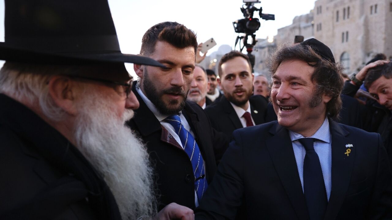 Argentina's President Javier Milei visited the Western Wall in Jerusalem -- the holiest place Jews can pray Argentina's President Javier Milei visited the Western Wall in Jerusalem -- the holiest place Jews can pray
