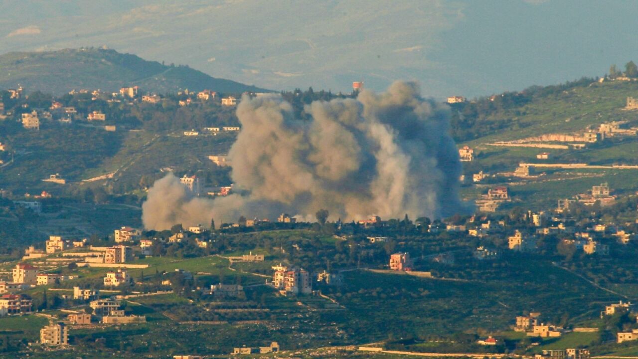 Smoke billows after an Israeli strike on Lebanon's southern village of Hula Smoke billows after an Israeli strike on Lebanon's southern village of Hula