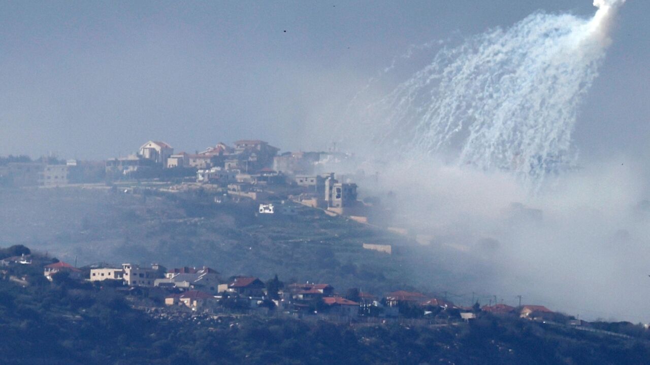 Smoke billows following Israeli bombardment of the Lebanese village of Markaba Smoke billows following Israeli bombardment of the Lebanese village of Markaba