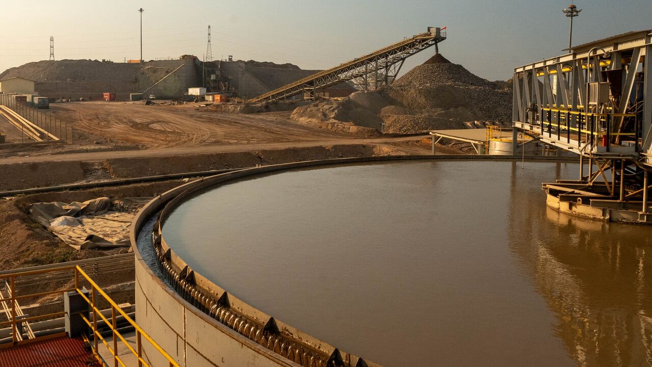 A general view of processing facilities at the Tenke Fungurume Mine, one of the largest copper and cobalt mines and the subject of a dispute between Congolese authorities and the Chinese firm CMOC, southeastern Democratic Republic of Congo, on June 17, 2023.