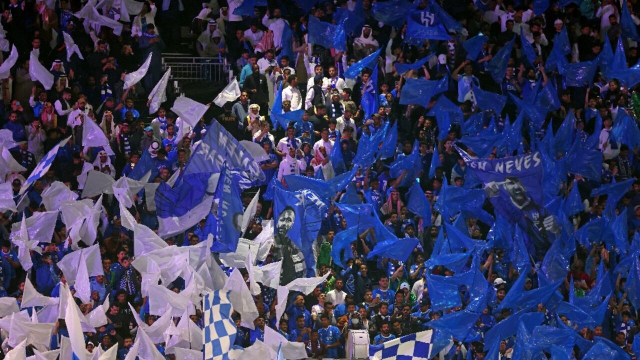 Al Hilal's supporters pictured last month in the Champions League Al Hilal's supporters pictured last month in the Champions League