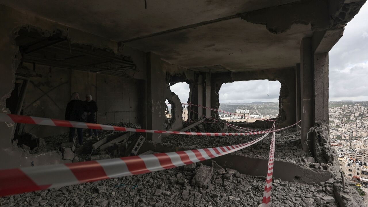 The debris of the Nablus house of Moaz al-Masry, a Palestinian accused of a deadly attack against Israeli settlers The debris of the Nablus house of Moaz al-Masry, a Palestinian accused of a deadly attack against Israeli settlers