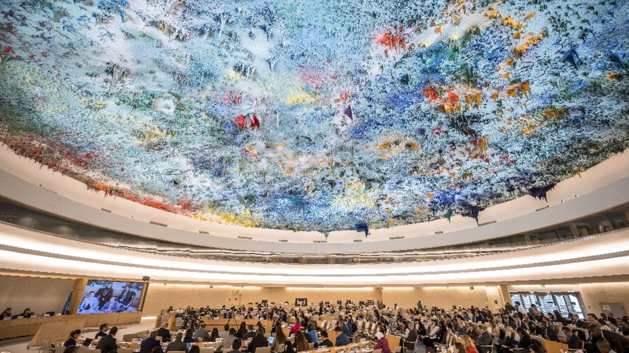 The Human Rights Council sits at the UN's Palais des Nations headquarters in Geneva