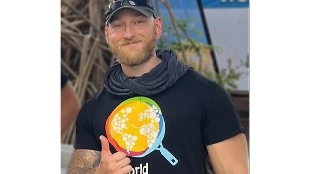 An undated picture provided by World Central Kitchen on April 3, 2024, shows US-Canadian Jacob Flickinger, Relief Team member of the US-based aid group, at an undisclosed location An undated picture provided by World Central Kitchen on April 3, 2024, shows US-Canadian Jacob Flickinger, Relief Team member of the US-based aid group, at an undisclosed location