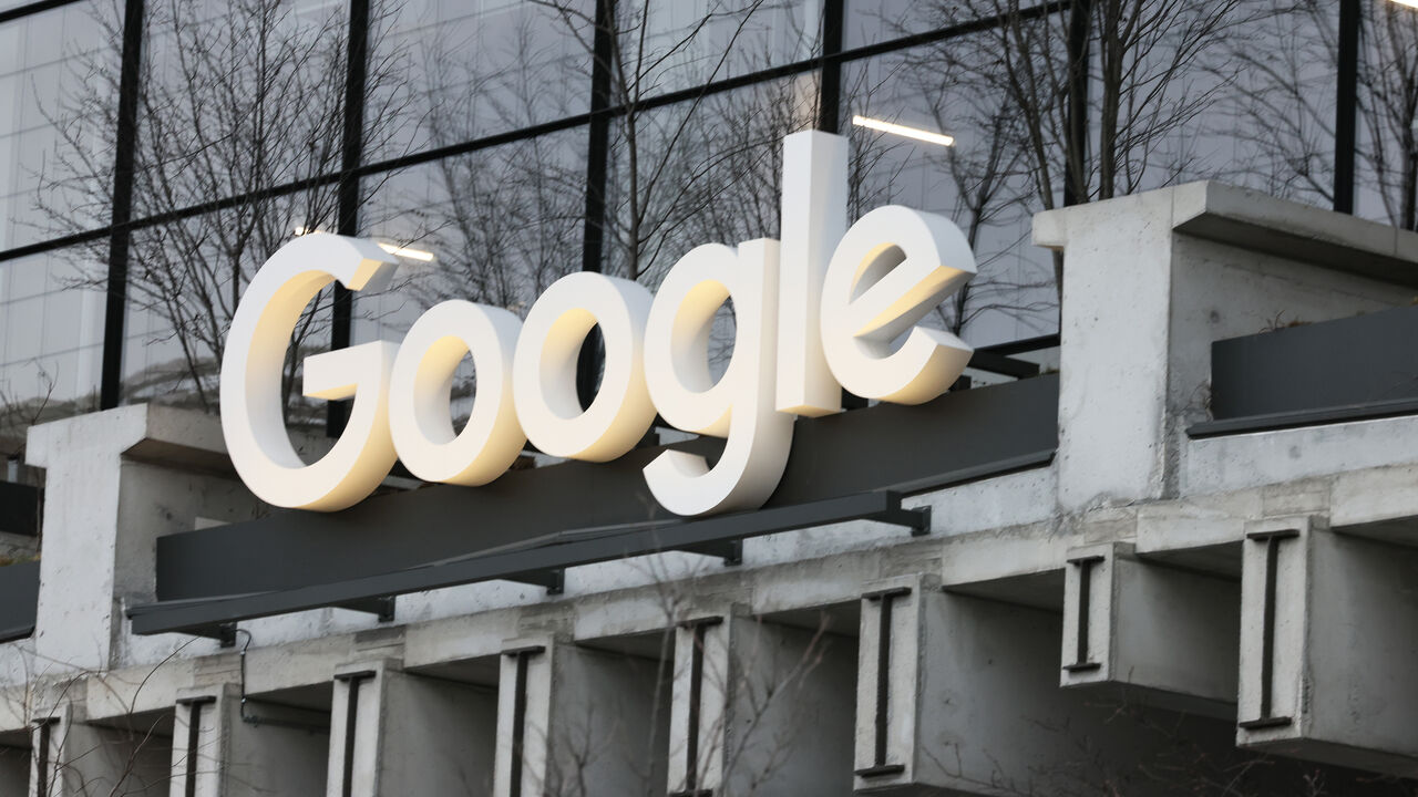 NEW YORK, NEW YORK - JANUARY 09: The exterior of the new headquarters of Google is seen at 550 Washington Street in Hudson Square on January 09, 2024 in New York City. Designed by COOKFOX Architects, the 1.3-million-square-foot project involved the restoration and expansion of the St. John’s Terminal building along the Hudson River waterfront. (Photo by Michael M. Santiago/Getty Images)