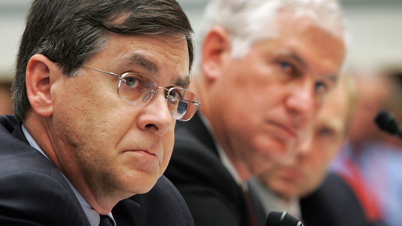 US Ambassador David M. Satterfield (L), Special Adviser, Coordinator for Iraq, Ambassador Richard J. Griffin (C), Assistant Secretary, Bureau of Diplomatic Security and Director of the Office of Foreign Missions, and William H. Moser (R), Deputy Assistant Secretary for Logistics Management, testify before the House House Oversight and Government Reform full Committee hearing on "Private Security Contracting in Iraq and Afghanistan," focusing on the mission and performance of Blackwater USA and its affiliate