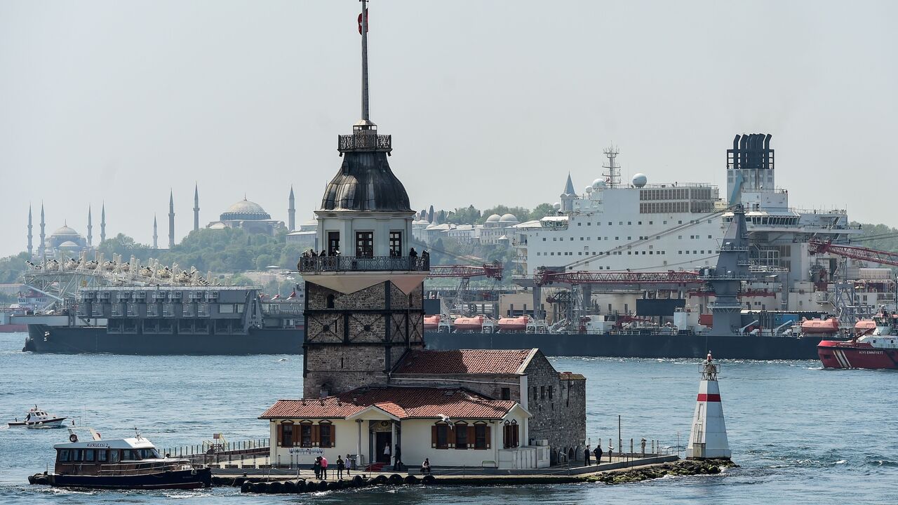 The Maiden's Tower is pictured.