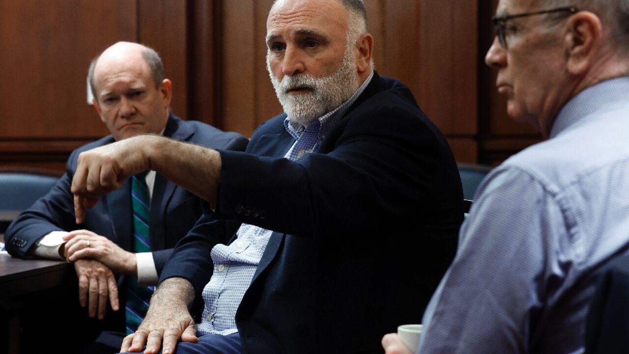 Jose Andres after a March meeting in Washington on getting humanitarian aid to Gaza Jose Andres after a March meeting in Washington on getting humanitarian aid to Gaza