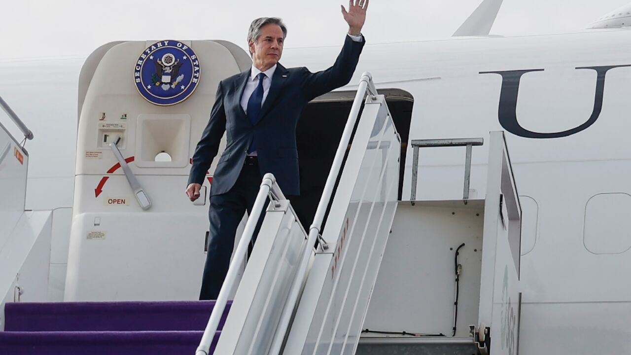 US Secretary of State Antony Blinken arrived Monday in Riyadh at the start of a new crisis tour aimed at pushing an elusive Israel-Hamas ceasefire US Secretary of State Antony Blinken arrived Monday in Riyadh at the start of a new crisis tour aimed at pushing an elusive Israel-Hamas ceasefire