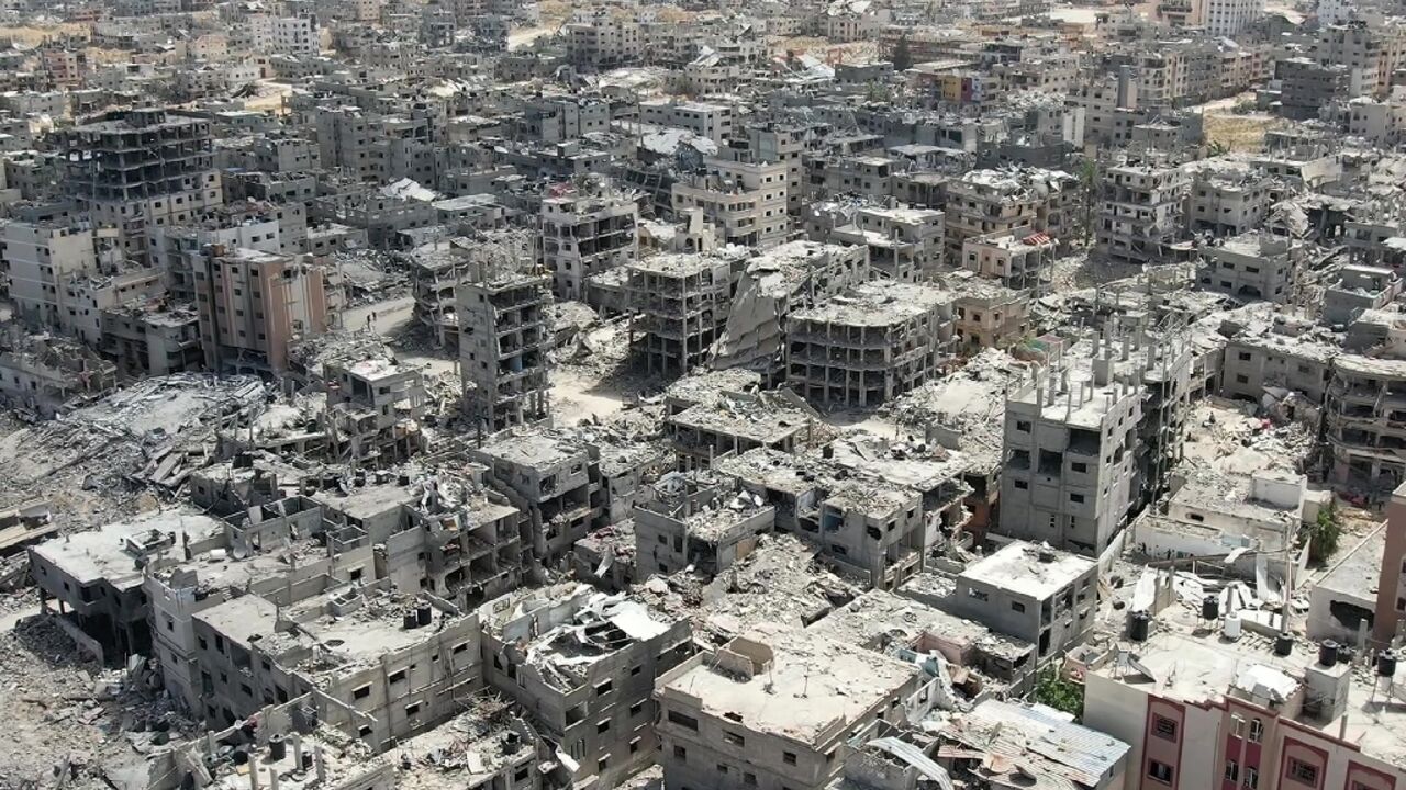 Aerial footage released by AFP on Wednesday demonstrated the aftermath of Israel's offensive in the Gaza city of Khan Yunis