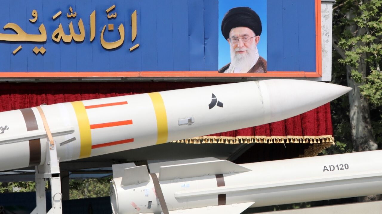 An Iranian military truck carries a Sayad 4-B missile past a portrait of supreme leader Ayatollah Ali Khamenei during a military parade on April 17, 2024 An Iranian military truck carries a Sayad 4-B missile past a portrait of supreme leader Ayatollah Ali Khamenei during a military parade on April 17, 2024