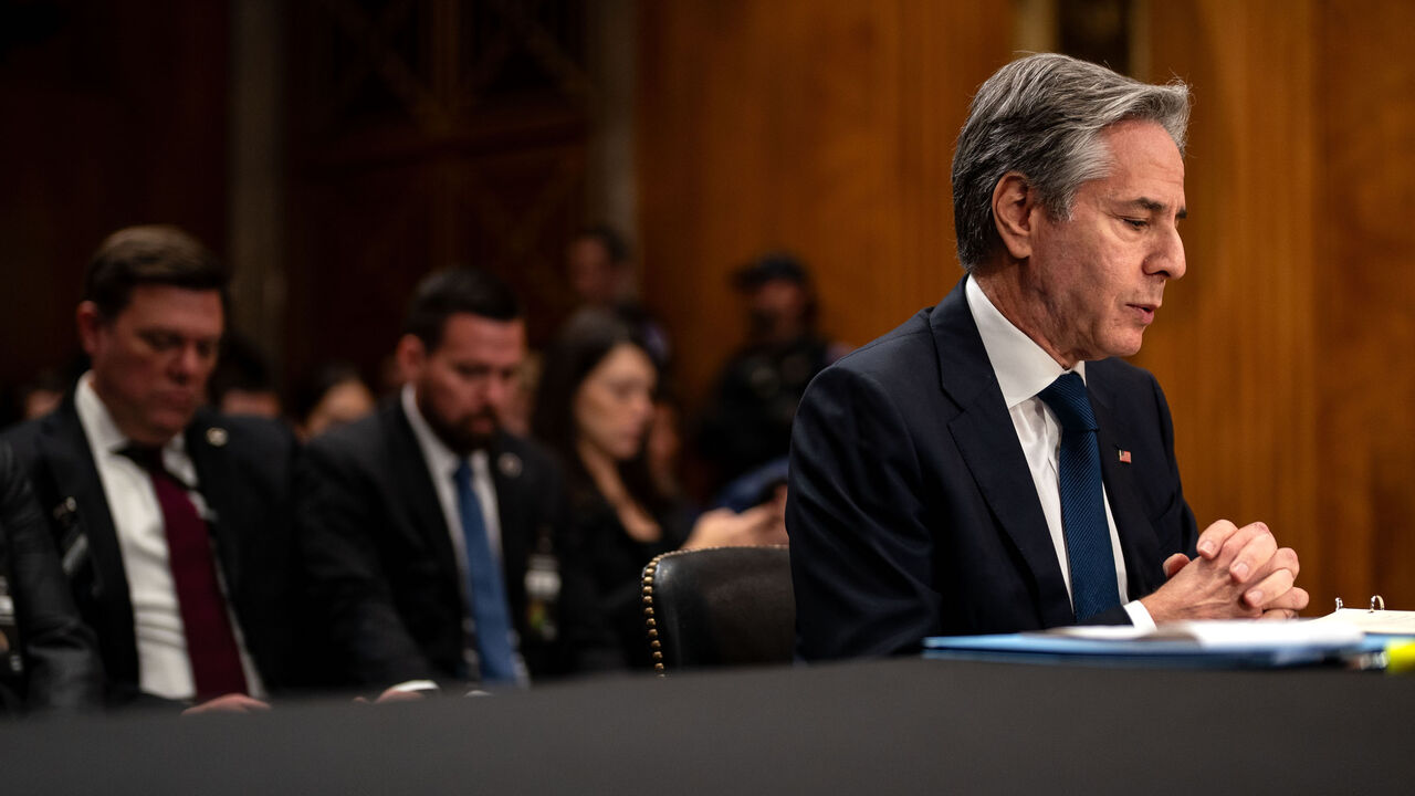 US Secretary of State Antony Blinken testifies before the Senate Foreign Relations Committee on Capitol Hill on May 21, 2024 in Washington, DC.