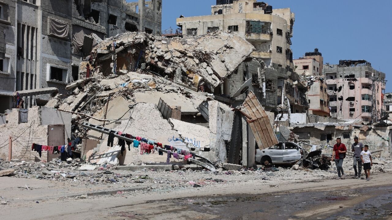 Destruction in Gaza City -- the UN says more than 70 percent of the Gaza Strip's residential buildings have been completely or partly destroyed