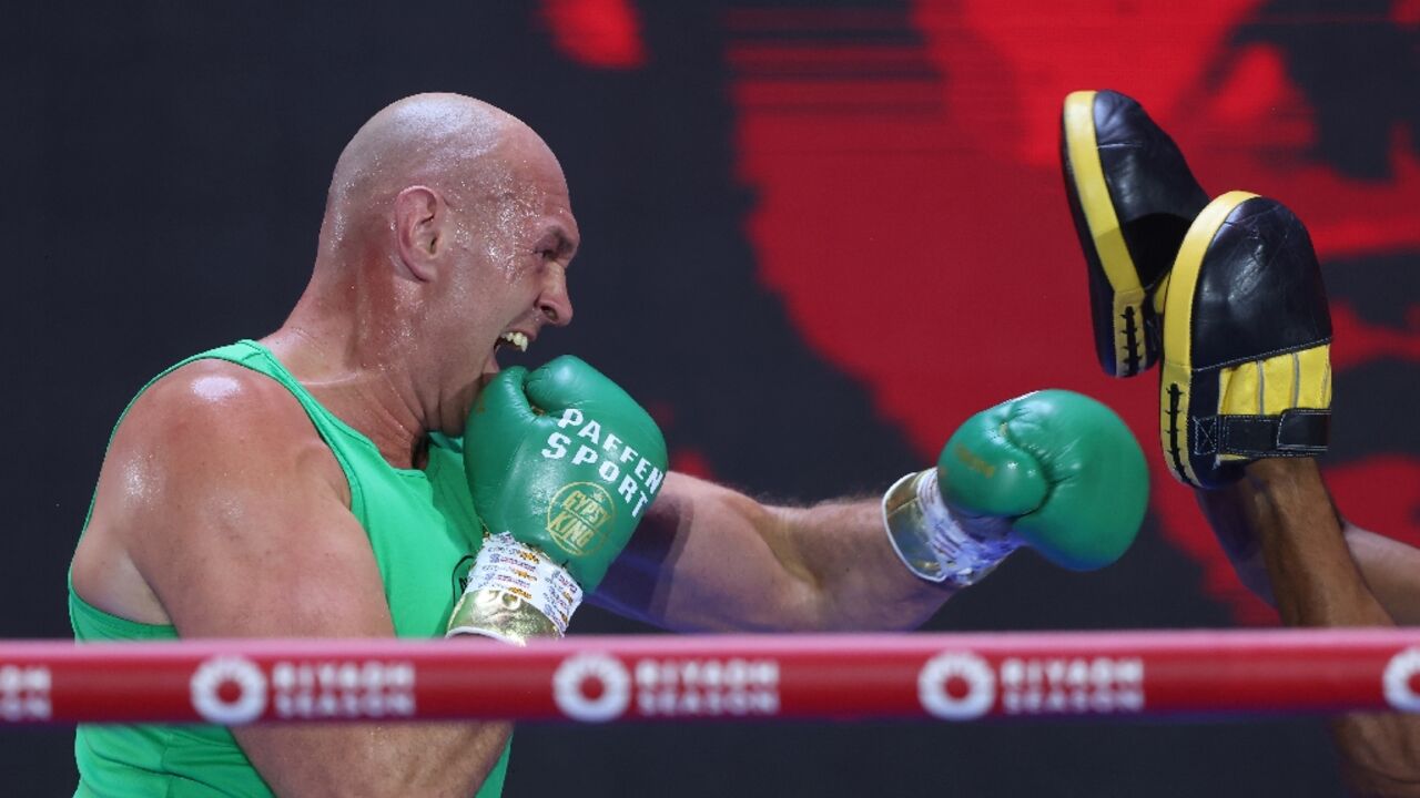 Tyson Fury trains in Riyadh ahead of his undisputed heavyweight world title fight against Oleksandr Usyk Tyson Fury trains in Riyadh ahead of his undisputed heavyweight world title fight against Oleksandr Usyk
