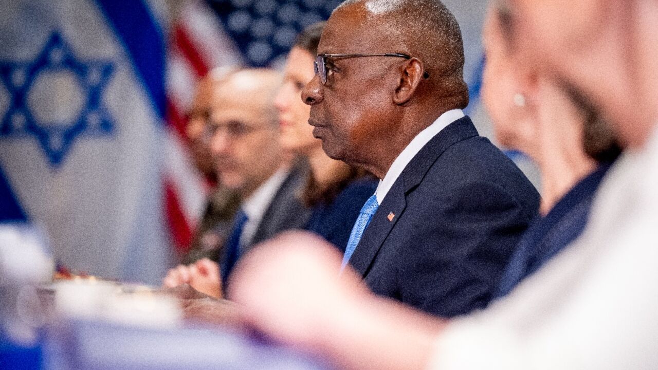 US Secretary of Defense Lloyd Austin meets with Israeli Defense Minister Yoav Gallant at the Pentagon on June 25, 2024