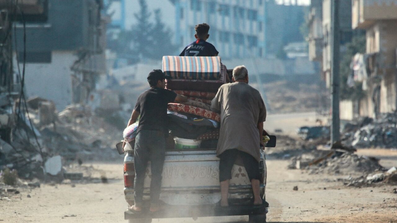 Israeli bombardment and intense fighting in central Gaza sent Palestinian civilians fleeing on Wednesday