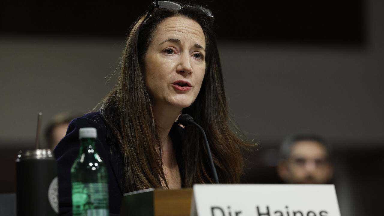 WASHINGTON, DC - MAY 04: Director of National Intelligence Avril Haines speaks during a hearing with the Senate Armed Services Committee on May 04, 2023 in Washington, DC. Haines testified alongside Defense Intelligence Agency Director Lt. Gen. Scott Berrier and took questions on the intelligence communities annual threat assessment. (Photo by Anna Moneymaker/Getty Images)