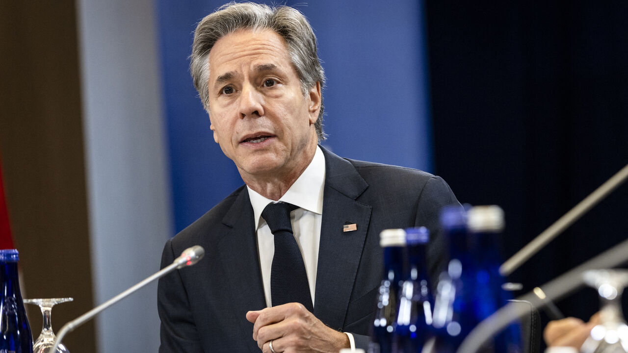 US Secretary of State Antony Blinken speaks das he meets with G7 Foreign Ministers during NATO's 75th anniversary summit in Washington, DC, on July 11, 2024. 