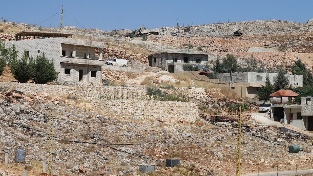 This picture taken during a guided tour by the media office of the Lebanese Shiite movement Hezbollah shows buildings near the site of reported overnight Israeli bombardment on Sarein in the Bekaa valley in east-central Lebanon on August 20, 2024 This picture taken during a guided tour by the media office of the Lebanese Shiite movement Hezbollah shows buildings near the site of reported overnight Israeli bombardment on Sarein in the Bekaa valley in east-central Lebanon on August 20, 2024