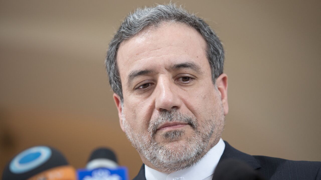 bbas Araghchi, political deputy at the Ministry of Foreign Affairs of Iran, speaks to the media after the meeting of the Joint Commission of the Joint Comprehensive Plan of Action (JCPOA) attended by the E3+2 (China, France, Germany, Russia, United Kingdom) and Iran on July 28, 2019 at the Palais Coburg in Vienna, Austria. (Photo by ALEX HALADA / AFP) (Photo by ALEX HALADA/AFP via Getty Images)