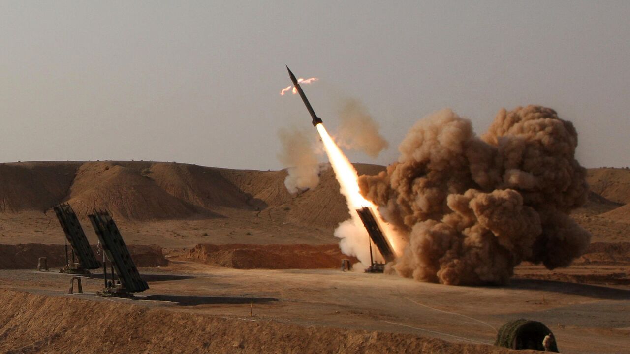 Ballistic missile Zelzal is launched during the second day of military exercises, codenamed Great Prophet-6, for Iran's elite Revolutionary Guards at an undisclosed location on June 28, 2011.