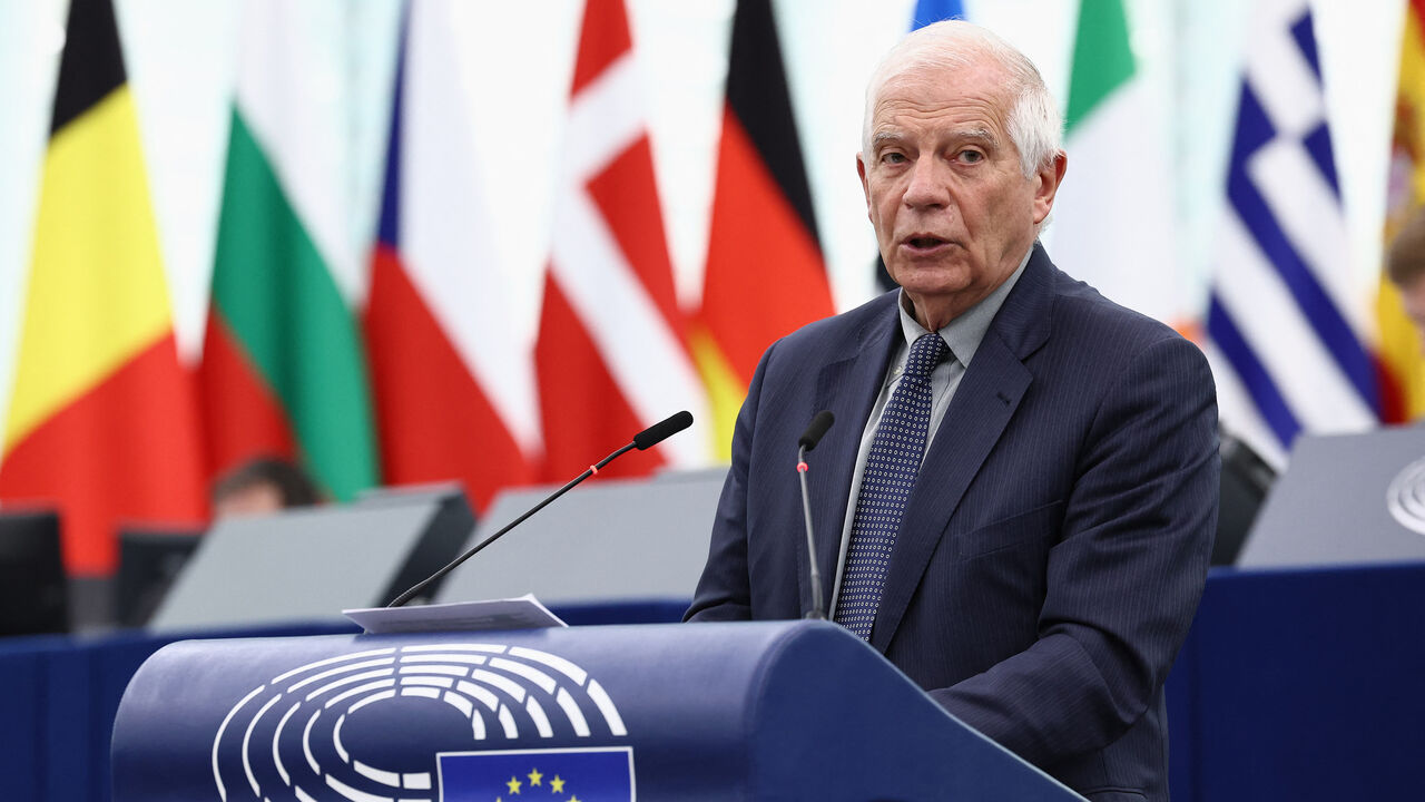 European Union High Representative for Foreign Affairs and Security Policy Josep Borrell attends a debate on Iran's unprecedented attack against Israel, the need for de-escalation and an EU response, as part of a plenary session at the European Parliament, Strasbourg, France, April 24, 2024.