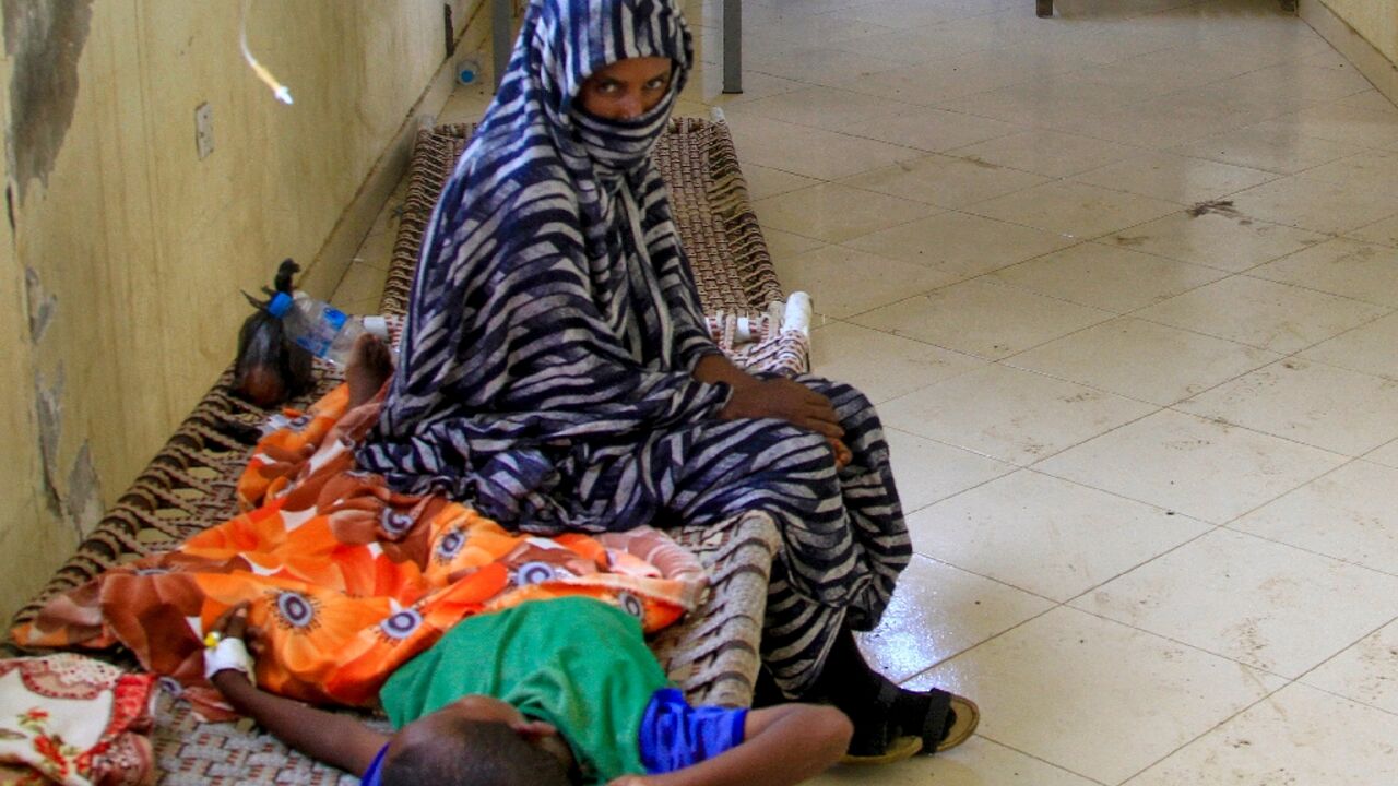 A Sudanese child treated for cholera in Kassala state, where authorities say cases have spiked