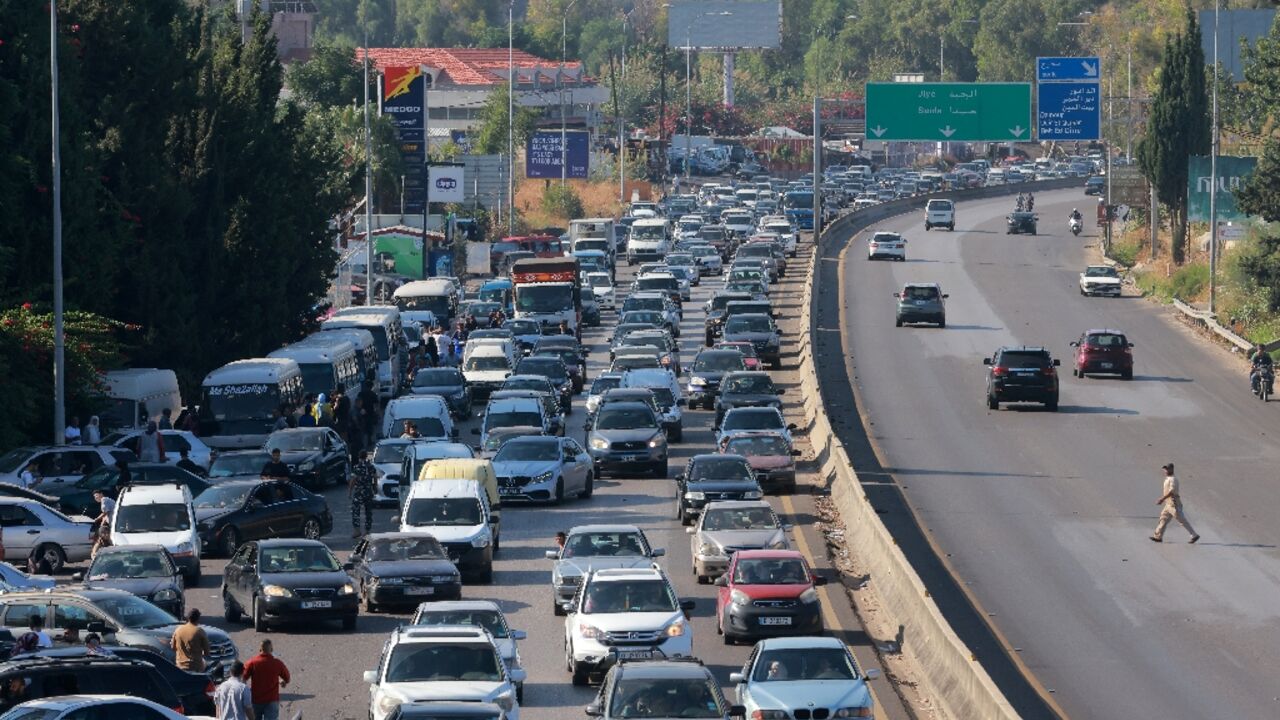 Lebanese civilians flee Israel's intensifying bombardment of the south, heading for anywhere they see they as safe