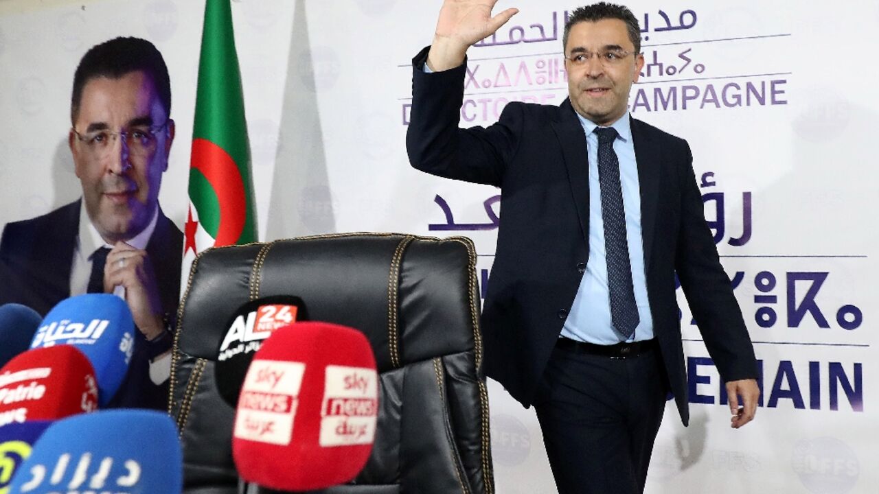 Youcef Aouchiche, an unsuccessful candidate in Algeria's presidential election, disputes the results which he said left the country is an an 'uncomfortable' situation Youcef Aouchiche, an unsuccessful candidate in Algeria's presidential election, disputes the results which he said left the country is an an 'uncomfortable' situation